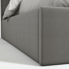 Clover Grey Linen Bed 180cm - Footer Base