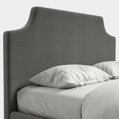 Clover Grey Linen Bed 180cm - Footer Base