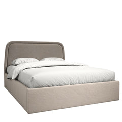 Orenza Beige Linen Bed 180cm - Footer Base