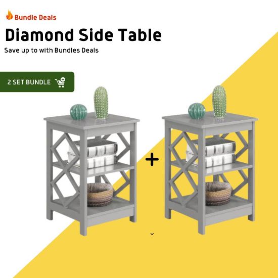 صورة Diamond الطاولة الجانبية  2 قطعة