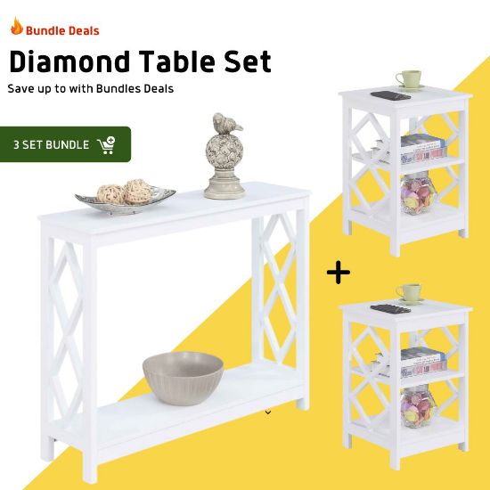 صورة Diamond كونسول و طاولة جانبية3 قطع