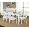 Picture of Dove Lacquered 4-Person 5-Piece Dining Set All-white
