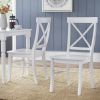 Picture of Dove Lacquered 4-Person 5-Piece Dining Set All-white